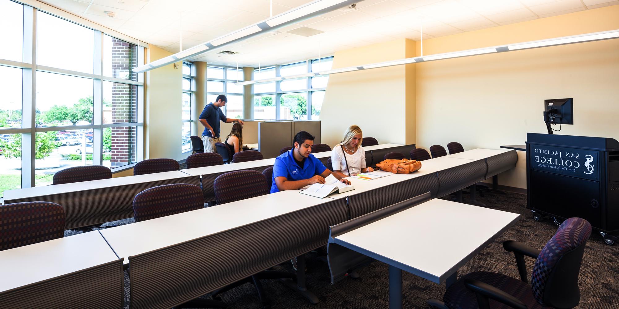 Classroom inside San Jacinto College Central Building